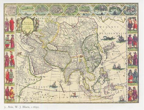 Plate 3 Asia, W.J. Blaeu, c.1632