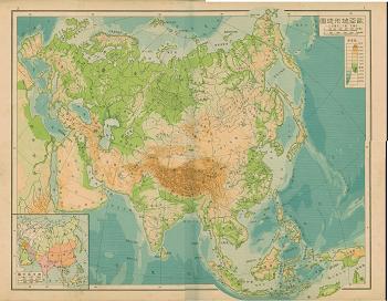 1939申报中国分省新图欧亚总图 Europe and Asia Map